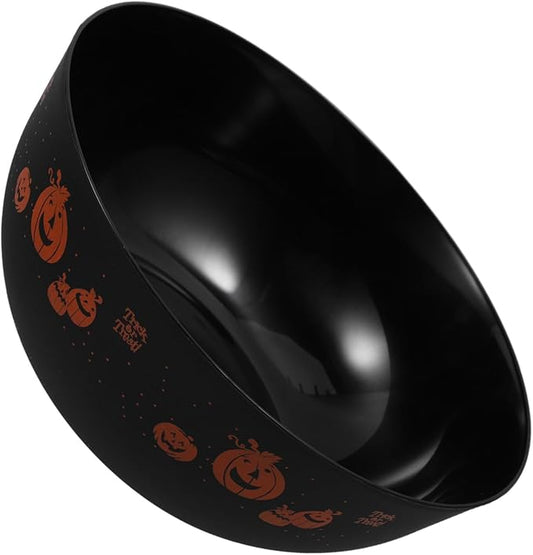 PRETYZOOM Halloween Candy Bowl Pumpkin Candy Dish Plastic Fruit Bowl Food Snack Serving Tray for Trick or Treat Party Supplies
