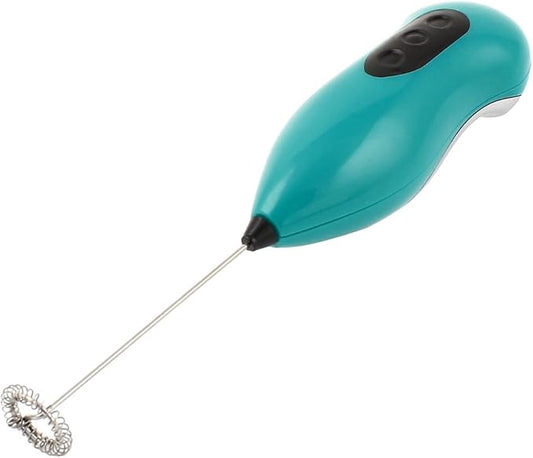 Qtqgoitem Plastic Handle Electric Coffee Latte Foamer Whisk Hand Mixer Green