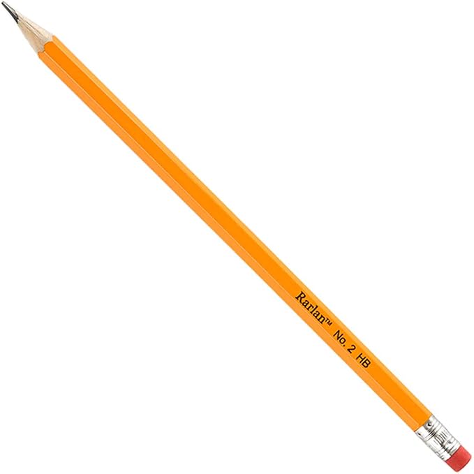 Rarlan Wood-Cased #2 HB Pencils, Pre-sharpened, 20 Count Bulk Pack