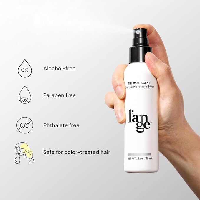 L'ANGE HAIR Thermal Agent - Thermal Heat Protectant Spray for Hair - Guards Strands from Damage Up to 450F - Enhances Shine, Volume  Controls Frizz - Lightweight, Non-Greasy Formula - 4 Fl oz