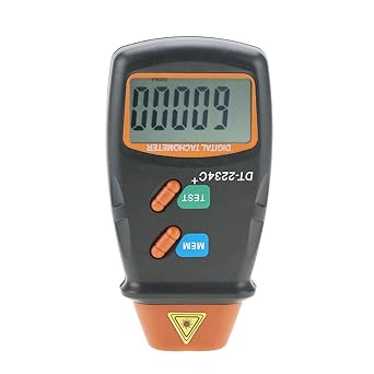 Digital Tachometer, DT-2234C Non-Contact Photo Mini RPM Test Speed Meter