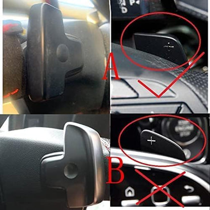 Car Steering Wheel Shift Paddles Extension Shifter Sticker,for Benz A-Class W176 2013-2017 GLC X205 2016-2017,Steering Wheel Shift Extender