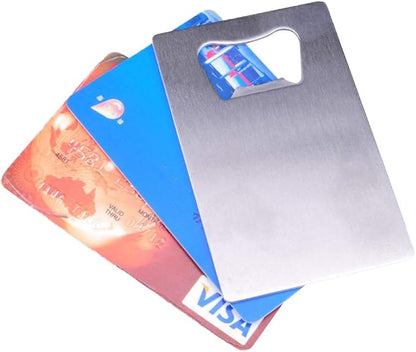 TOPTIE 2 PCS Credit Card Bottle Opener, Stainless Steel Beer Openers Fits in Wallet, Wedding Favors