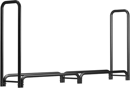 Rocky Mountain Goods 8 ft Firewood Rack - Outdoor/Indoor - Wood Storage Firewood Holder - Heavy Duty Steel Log Rack - Easy Install in Minutes - Included Hardware - Keeps Firewood Up and Dry