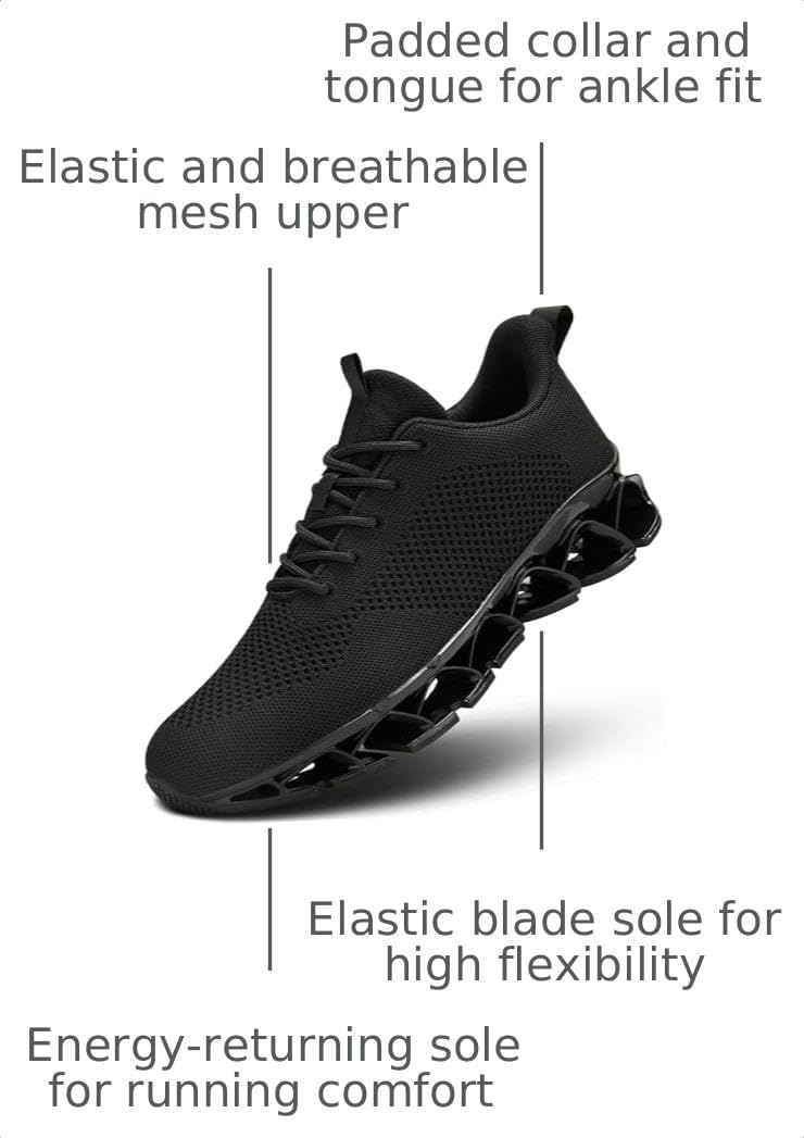 Mens Walking Shoes Blade Tennis Casual Fashion Running Sneakers Comfort Non Slip Workout Sport Athletic Trainers