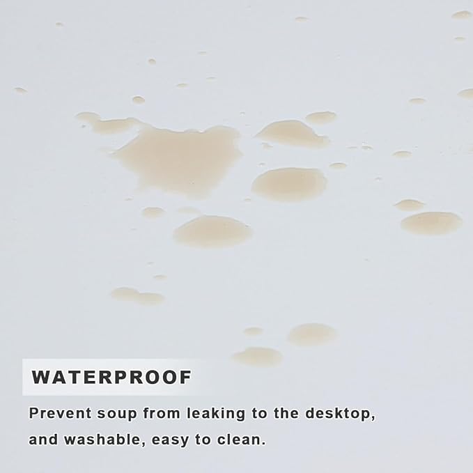Plastic White Placemats Set of 4 Easy Clean Washable Kitchen Table Mats for Indoor Outdoor Heat Resistant Blank Placemat for Patio Table Rectangular Wipeable Waterproof Place mats