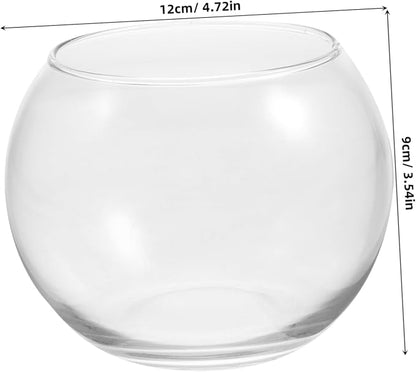 Yardwe Glass Fish Bowl Transparent Hydroponic Plant Container Bubble Vase for Home Decor Centerpiece Display and Compact Design for Spaces (pack 2)