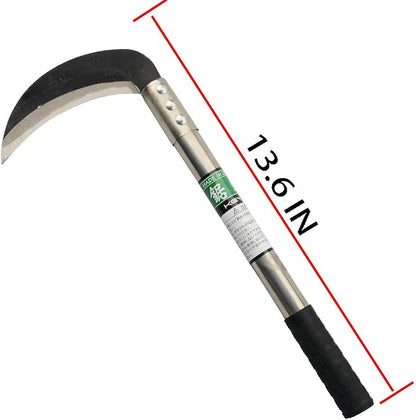 Zelin Grass Sickle,Clearing Sickle,Manganese Steel Blade/Stainless Steel Handle Hand held Sickle Tool,Professional Clearing Vines and Weeds Tools