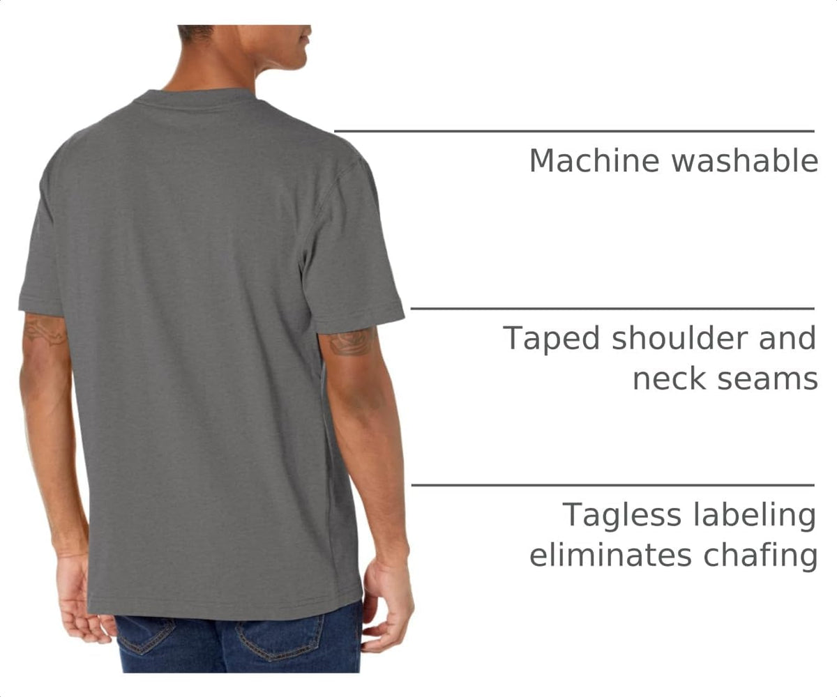 Dickies Men's Short Sleeve Heavyweight Heathered Pocket Tee.
