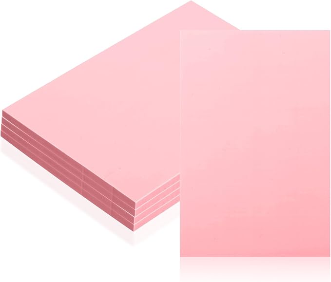 4 Pcs 4" x6a Pink Rubber Art Soft Linoleum Carving Block, Rubber Crafts Linocut Block for Printmaking,Stamp Carving Block
