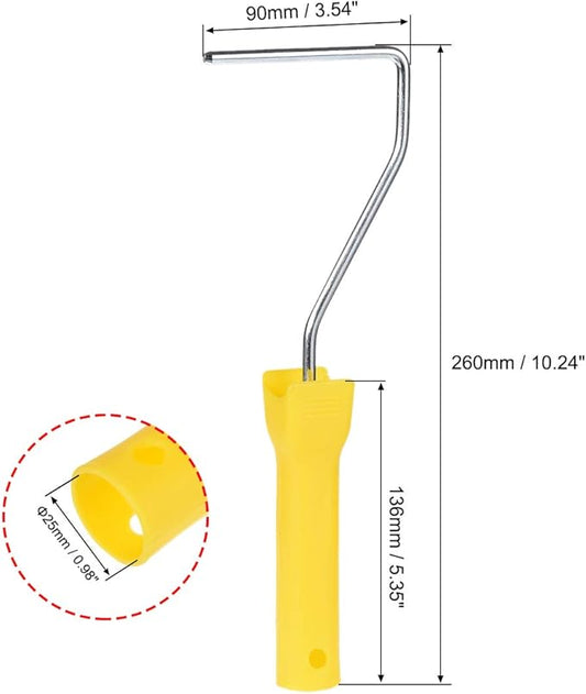 uxcell Mini Paint Roller Frame 4 Inch Plastic Handle for Wall Repair Painting