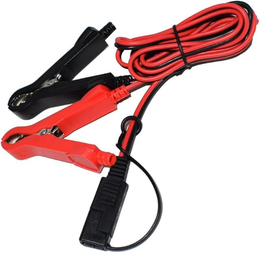 Mobestech Alligator Clamps Wire Adapter Sae to 10a Charger Cable for Motorcycle 18awg Adapter