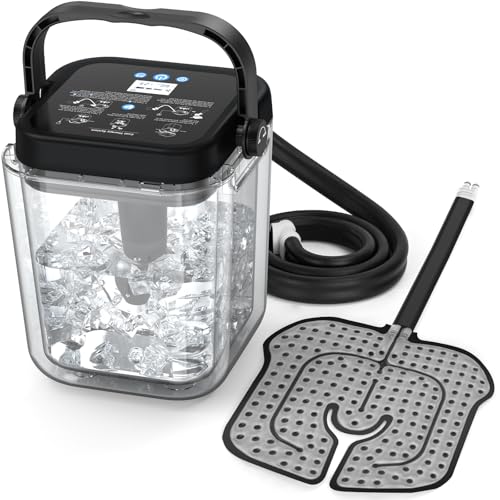 Rechargeable Ice Therapy Machine for Knee After Surgery - 6.2L Programmable Cold Therapy Machine for Knee Replacement Recovery Post Surgery, Leak-Proof Design & 4.5H Batter