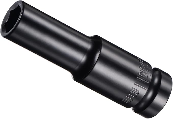 Deep Impact Socket, 12" Drive 11mm Socket, CR-V Steel Rounded Corner Design 6-Point Deep Impact Socket - (Applications: for Screw Installation and Removal)