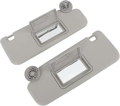 1 Pair Sun Visor Left Right Sun Visor with Mirror Replacement Compatible for Sonic Aveo 2012 to 2016 Grey Left Driver Side Sun Visor
