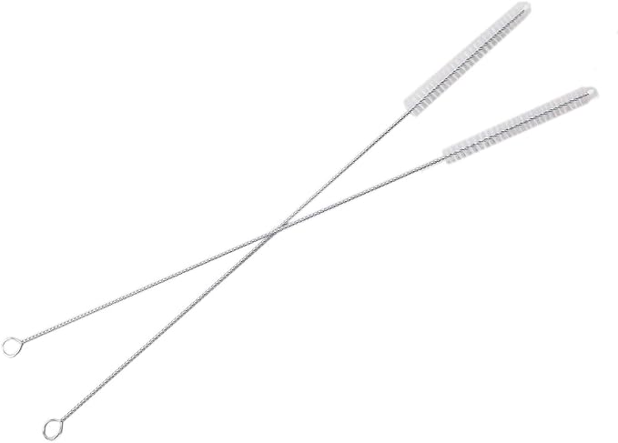 Huji Stainless Steel Straws Cleaning Brush Perfect for Reusable Tumbler Straws (2 Brushes)