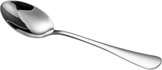 Stainless Steel 12-Piece Teaspoons Set, Table Dessert Spoons Pack for 12 (Silver 6.7 Inches)