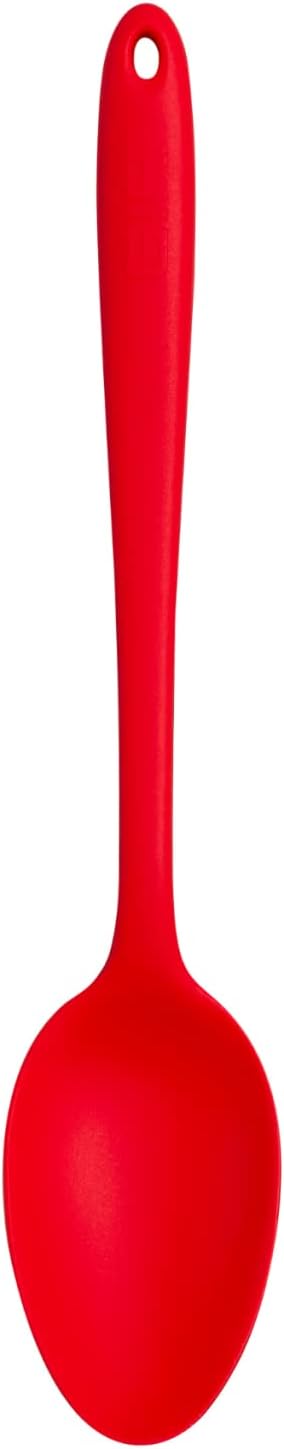 GIR: Get It Right Spoon - Heat-Resistant up to 425F - Seamless, Nonstick Kitchen Spoons for Mixing, Cooking, and Stirring - Ultimate - 13 IN, Red - Silicone Spoons For Cooking