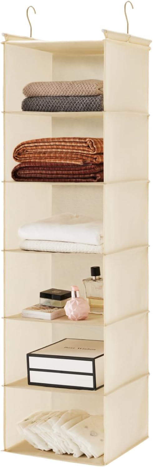 MAX Houser 6-Tier Hanging Closet Organizer with 2 Hooks
