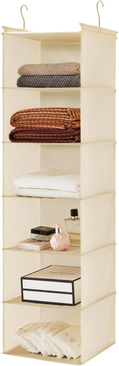 MAX Houser 6-Tier Hanging Closet Organizer with 2 Hooks