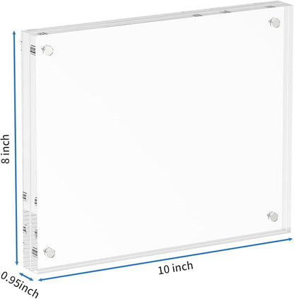 NIUBEE 8x10 Acrylic Picture Frame, Double Sided Magnetic Photo Frames