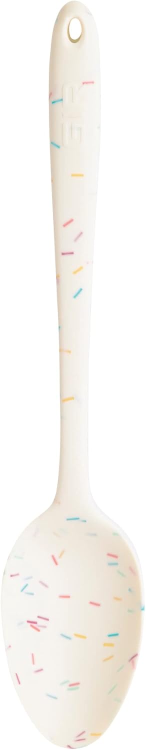 Silicone Slotted Spoon, High Heat Resistant Kitchen Tool - Sprinkles (Similar to Picture)