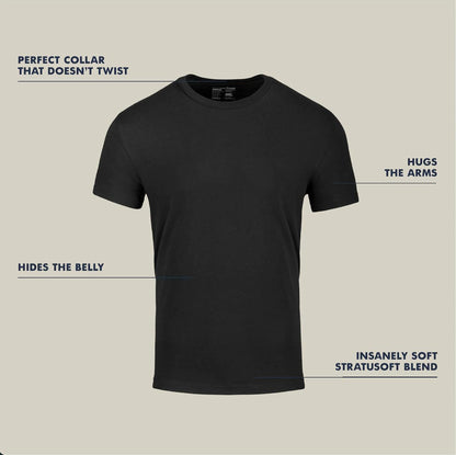 Men's Crew Neck T-Shirts Ц Short Sleeve, Fitted Style, Soft Cotton-Poly Blend, Tag-Free Comfort
