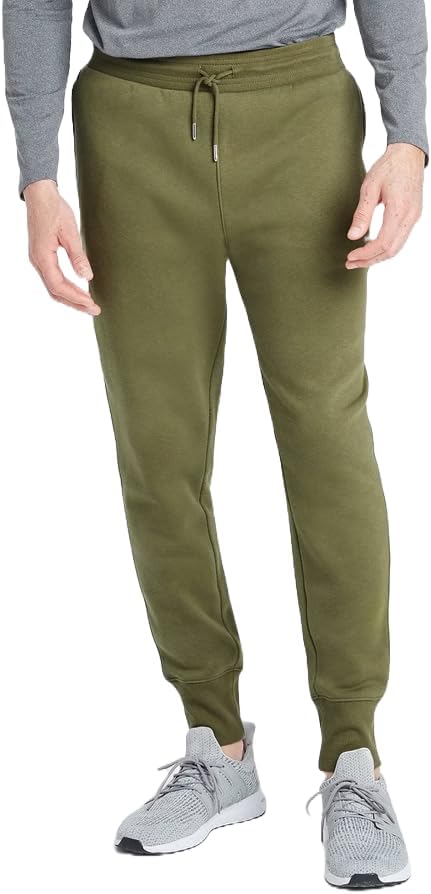 All in Motion Men's Cotton Tapered Fleece Joggers -
