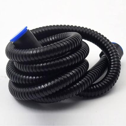 Black Stainless Steel Hose Shower Hose Long Bathroom Shower Extension Plumbing Pipe (Size : 150cm)
