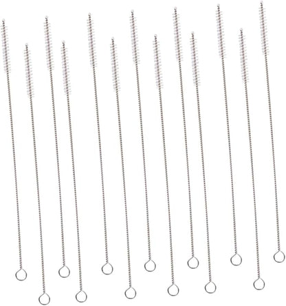15pcs Straw Brush Nylon Stainless Steel Cleaning Brushes for Bottles Straws and Funnels for Thorough Cleaning of Hard Reach Areas