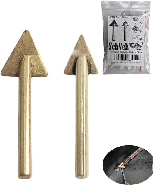 2 Pack Plastic Welding Tips for Soldering Iron Gun and Plastic Welder Soldering Station with 5.2mm Shaft Tip Hole Car Bumper Dashboard Kayak RV Water Tank Hatch Repair