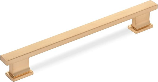 Cosmas 702-160BG Brushed Gold Contemporary Cabinet Hardware Handle Pull - 6-516" Inch (160mm) Hole Centers