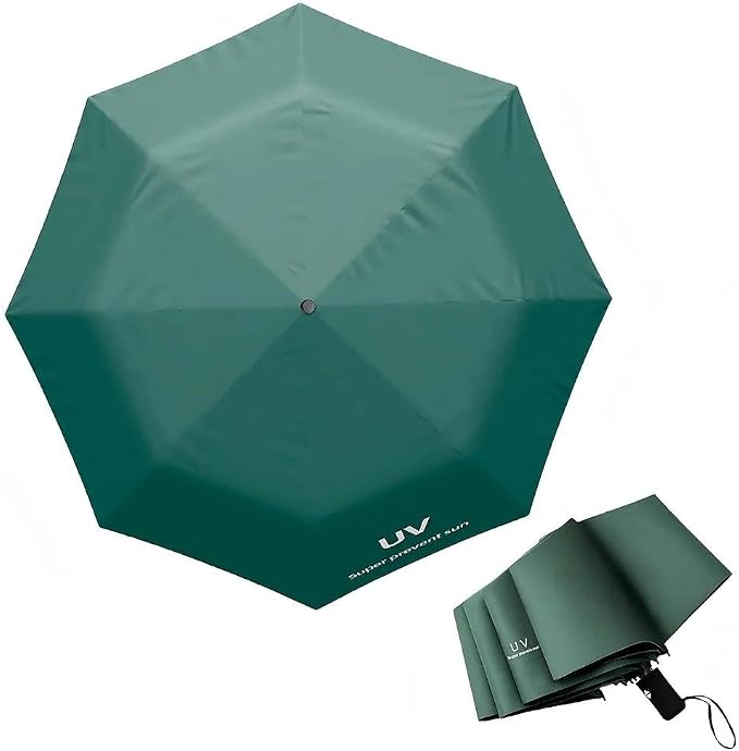 Umbrella for Rain and Sun, Windproof Travel Size Compact Folding Umbrella with Ergonomic Handle for Daily Commute and Outdoor