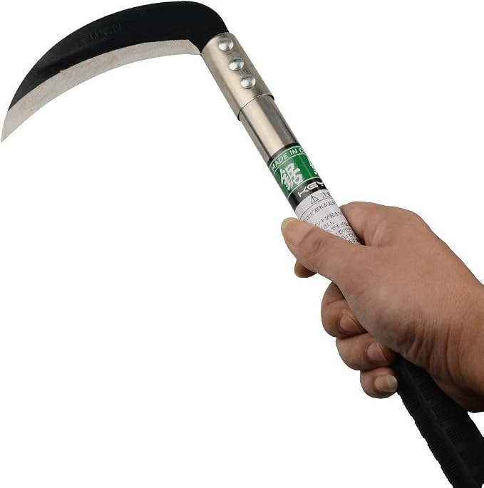 Zelin Grass Sickle,Clearing Sickle,Manganese Steel Blade/Stainless Steel Handle Hand held Sickle Tool,Professional Clearing Vines and Weeds Tools