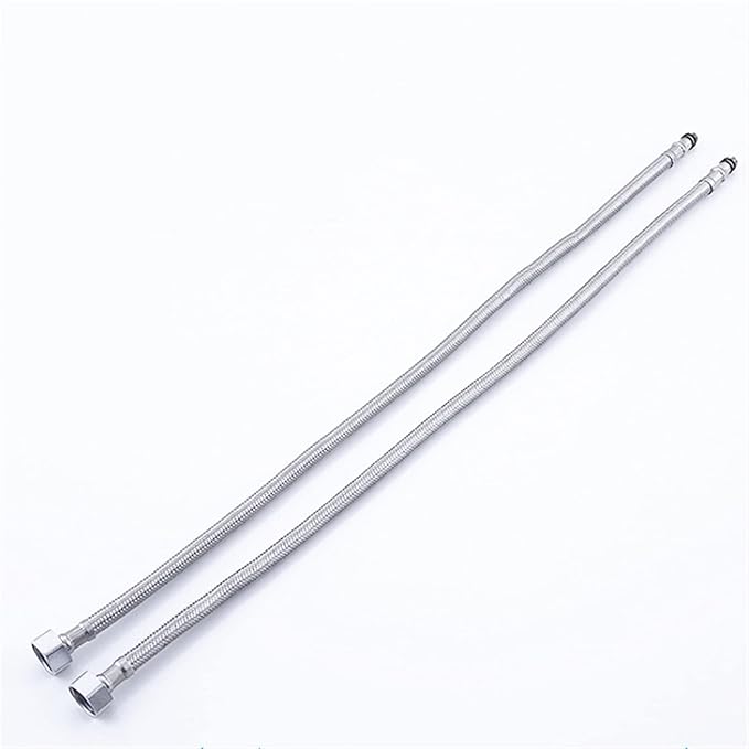 Shower Head Hose 2 pcsSet Faucet Hose Kitchen Basin Mixer Tap Braided Valve Water Hose Connector Adaptor Water Inlet Hose Accessorices Hardware Extension Tubes (Length : 80CM)