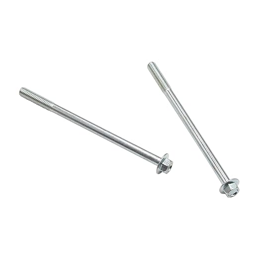 M6 x 100mm Crankcase Flange Bolts M6-1.0x100 Screws M6x1.0x100 ScrewBolt for 125cc 150cc GY6 Motors Scooter Kart ATV 2 Pack