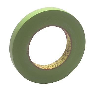 Green Scotch Masking Tape 18mm 6 Rolls Half Sleeve Widely Used in Various Applications, Such as Tile Seam, Label Mark and Art Painting