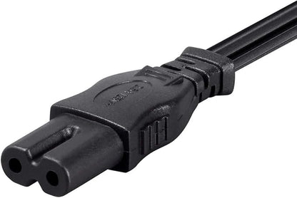 Monoprice AC Power Cord Cable - 3 Feet Without Polarized | 18AWG, 10A (NEMA 1-15P to IEC-320-C7) Black