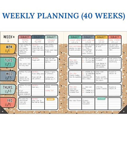 Carson Dellosa We Belong Teacher Planner 2025-2026, Undated 8" x 11" Lesson Plan Book with Stickers, Class Schedule, Weekly Calendar, Classroom Must Haves, Homeschool Essentials, Classroom Must Haves