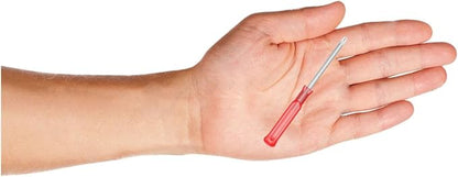 FOCMKEAS 2PCS Mini Phillips Screwdriver, 2.5mm Cross Head with Red Non-slip Handle for Small Appliances, 2.56"(65mm) Total Length, Non-magnetic