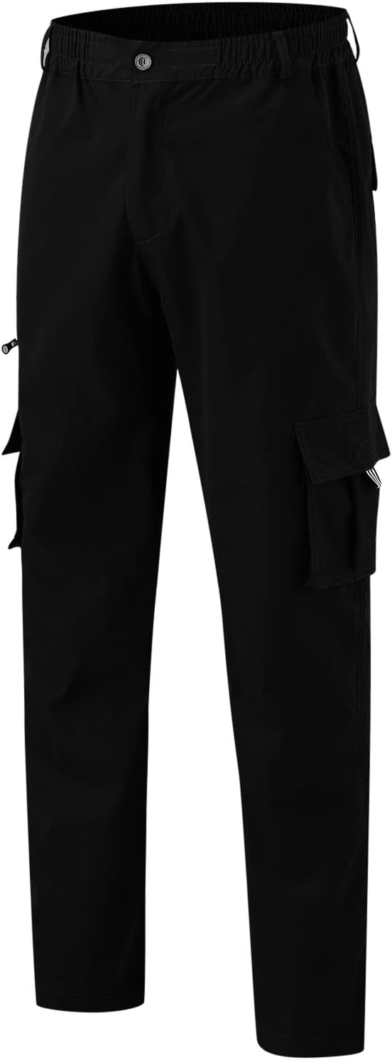Cargo Work Pants for Men Classic-Fit Ripstop Lightweight Trousers Casual Tactical Hiking Bottom Pant Multi-Pockets