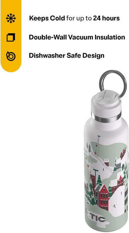 20oz Journey Water Bottle Ceramic Lined Metal Stainless Steel Vacuum Insulated, BPA Free, Reusable, for Water, Hot and Cold Drinks, Travel, Sports, Camping, Apres Ski