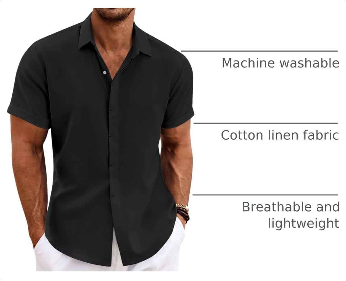 These breathable, lightweight linen shirts from COOFANDY are perfect for the beach, weddings, or any casual summer occasion.