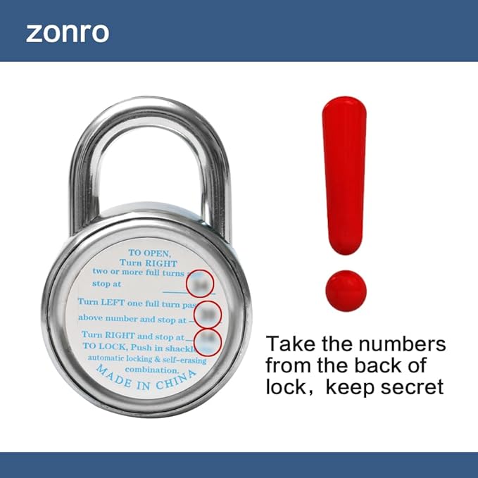 ZonRo Locker Locks 3 Digit Code Standard Dial Combination Padlock 2 inch Wide Pack of 8, Small Travel Luggage for Case Lock Keyless Shackle Lock for Backpack Gym School Locker