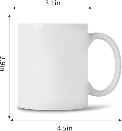 Premium Blank Sublimation Ceramic Mug White Mug for DIY Designs Heat Transfer Coffee Tea Drinking Mugs (11oz, 12 Pack)