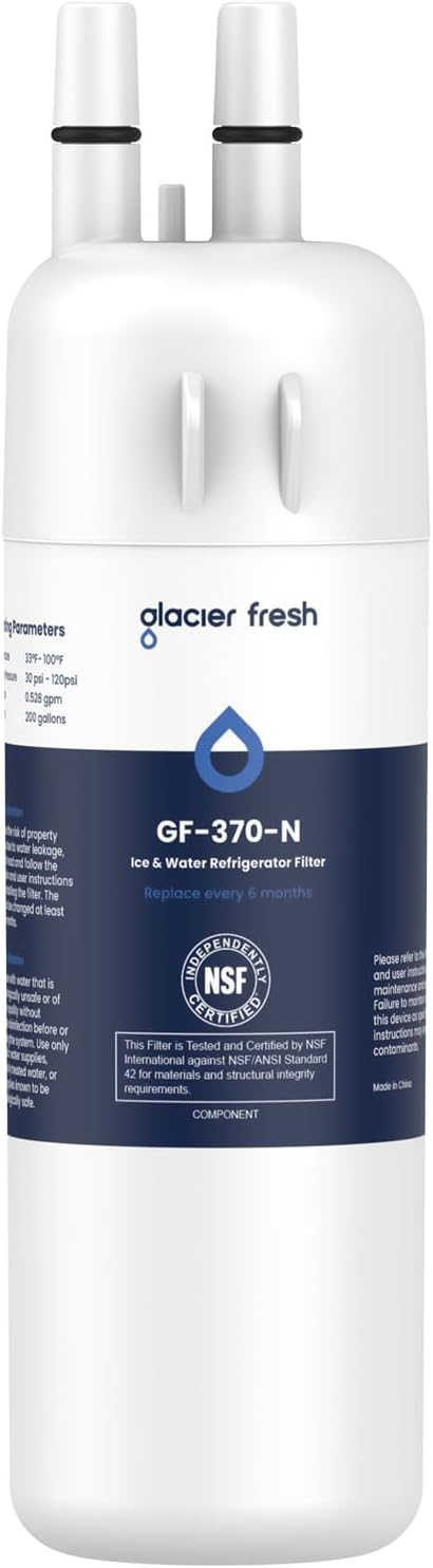 GLACIER FRESH EDR1RXD1 Water Filter Compatible with W10295370A, 1 Pack