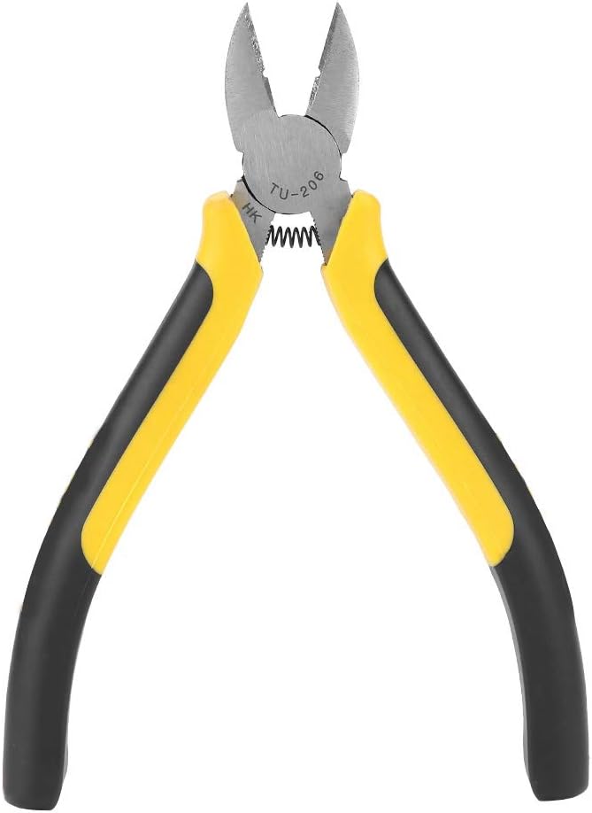 Side Cutting Nippers, Cable Wire Cutter Tool with Ergonomics Handle for Comfort Suitable for Various Cables (TU-206)