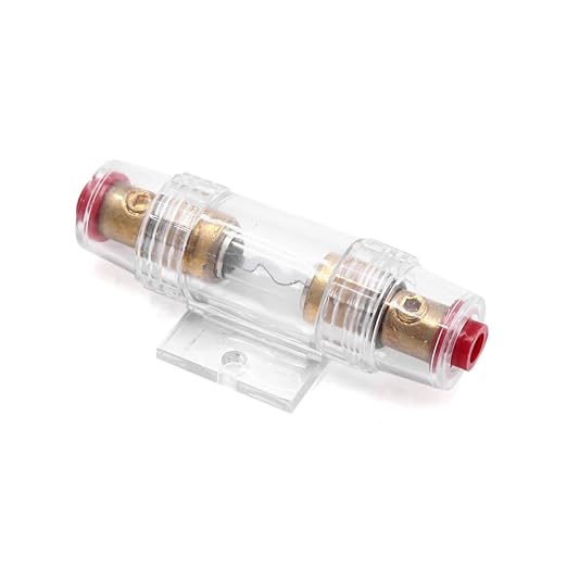 Qtqgoitem Plastic Shell Inline Metal Plating Inline AGU Fuse Holder Fuseholder 60a (Model: ef7 090 106 87c fe9)