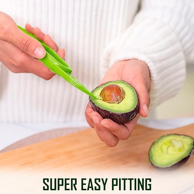 Avocado Peeler 3 In 1 Avocado Slicer Tool - Cutter and Scooper for Fruits  Vegetable, Green, 5315083037