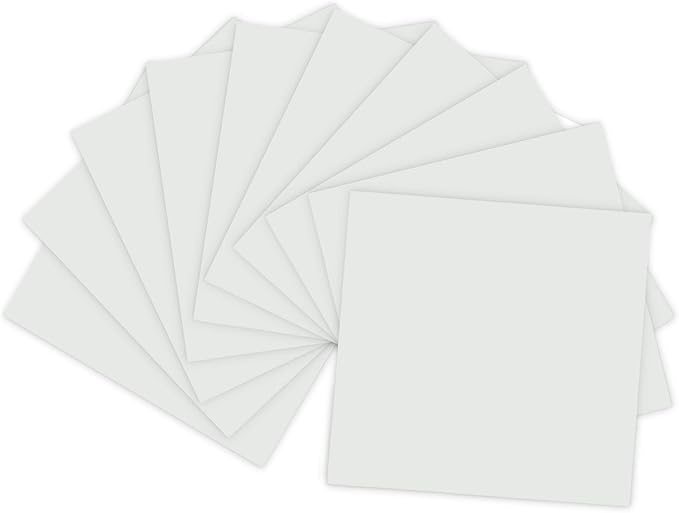 EZ Craft USA Glossy Adhesive Backed Vinyl Sheets (1, White)